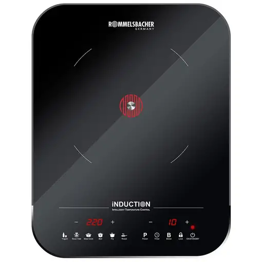 Rommelsbacher CTS 2000/IN hobs Negro, Plata Encimera Con placa de inducción 1 zona