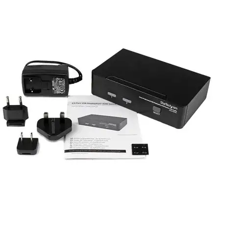 StarTech.com Conmutador Switch Profesional KVM 2 Puertos Vídeo DisplayPort - USB c