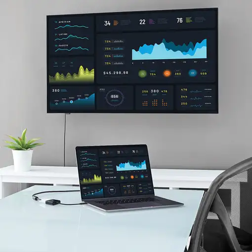 StarTech.com Adaptador USB C a DVI - Negro - 1920x1200 - Convertidor de Vídeo USB