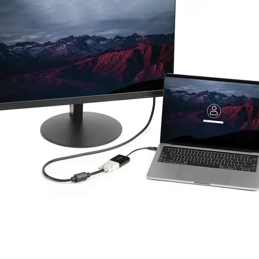 StarTech.com Adaptador USB C a DVI - Negro - 1920x1200 - Convertidor de Vídeo USB