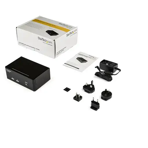 StarTech.com Switch Conmutador KVM de 2 Puertos DisplayPort - 4K 60Hz