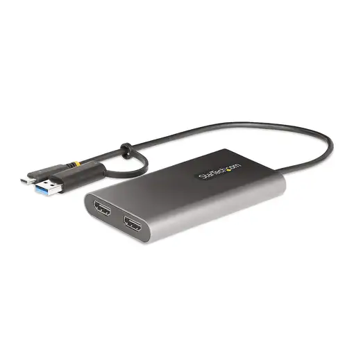 StarTech.com Adaptador USB-C a HDMI Doble - USB Tipo C a 2 Monitores HDMI - 4K 60H