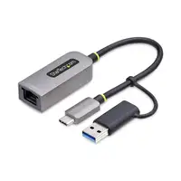 StarTech.com Adaptador USB-C a Ethernet con Dongle USB-A - Adaptador de Red USB Ti