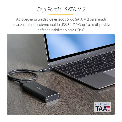 StarTech.com Caja Adaptador M.2 NGFF a USB 3.1 con Carcasa Protectora - Conversor