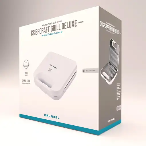 Sandwichera grill blanca 750 W, SAN-GRILLBL GRUNKEL