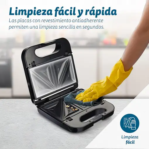 Sandwichera grill 3 placas desmontables, inox, 850 W, SAN-MULTING GRUNKEL