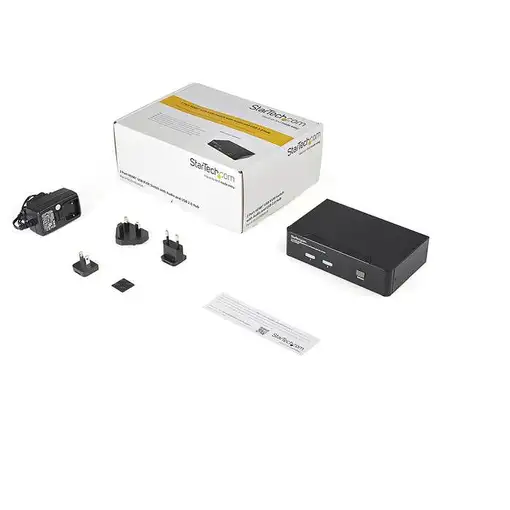 StarTech.com Conmutador Switch KVM 2 puertos HDMI con Hub Concentrador USB 2.0
