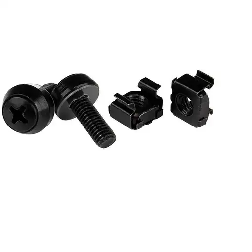 StarTech.com Paquete de 50 Tornillos y Tuercas Enjauladas Cage Nuts M6x12mm