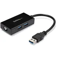 StarTech.com Adaptador de Red Ethernet Gigabit Externo USB 3.0 con Concentrador