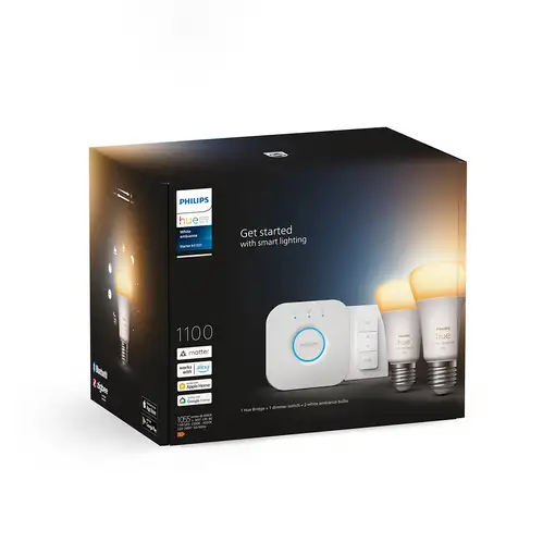 Philips Hue White ambiance Kit de inicio: 2 bombillas inteligentes E27 (1100)