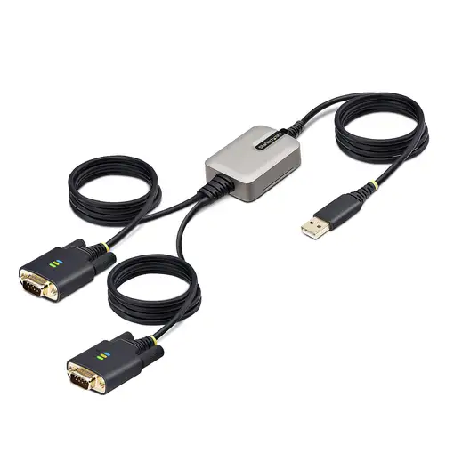 StarTech.com 2P6FFC-USB-SERIAL cambiador de género para cable USB-A 2 x DB-9 RS-23