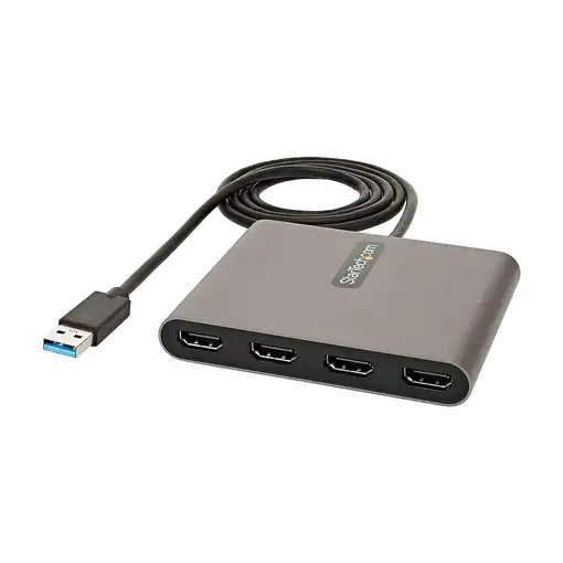 StarTech.com Adaptador USB 3.0 a 4 Puertos HDMI - Tarjeta Gráfica