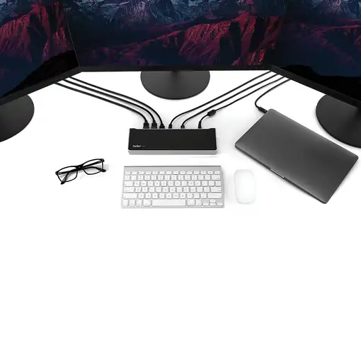 StarTech.com Dock USB-C para 3 Monitores 4K - Hub Ladrón de 5 Puertos USB 3.2 5Gbp