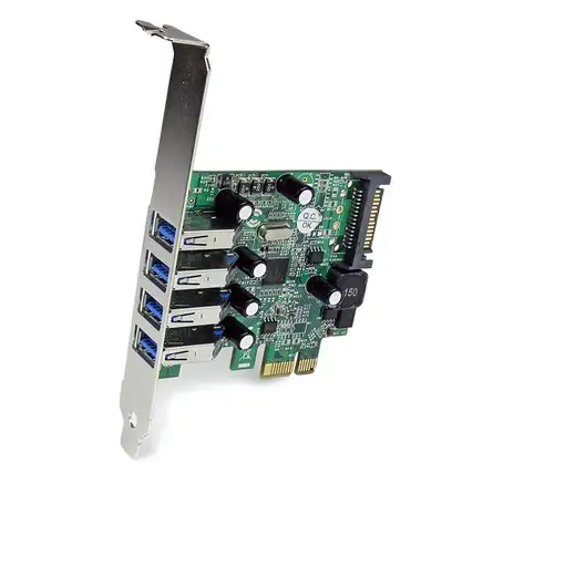 StarTech.com Tarjeta Adaptador PCI Express PCI-E USB 3.0 con UASP de 4 Puertos - A