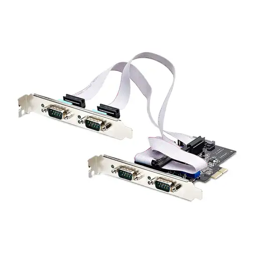 StarTech.com Tarjeta Serie PCI Express de 4 Puertos DB9 - Serial RS232/RS422/RS485