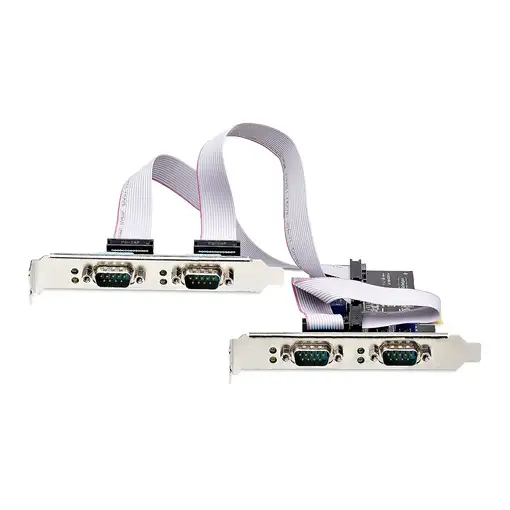 StarTech.com Tarjeta Serie PCI Express de 4 Puertos DB9 - Serial RS232/RS422/RS485