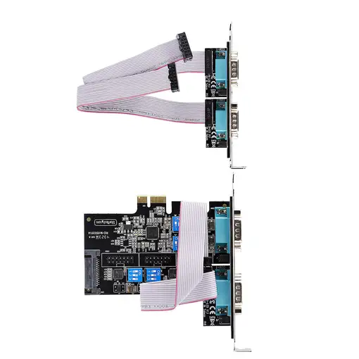 StarTech.com Tarjeta Serie PCI Express de 4 Puertos DB9 - Serial RS232/RS422/RS485