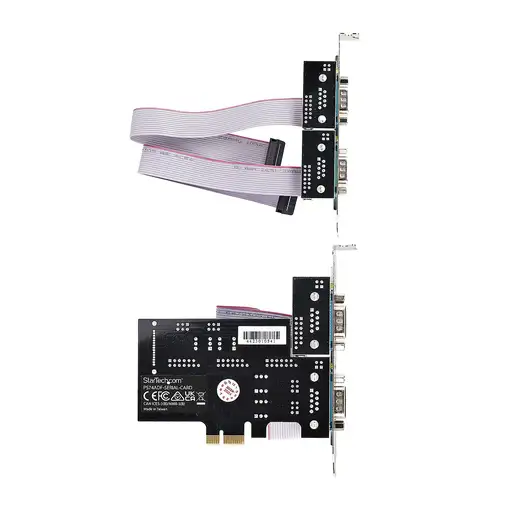 StarTech.com Tarjeta Serie PCI Express de 4 Puertos DB9 - Serial RS232/RS422/RS485