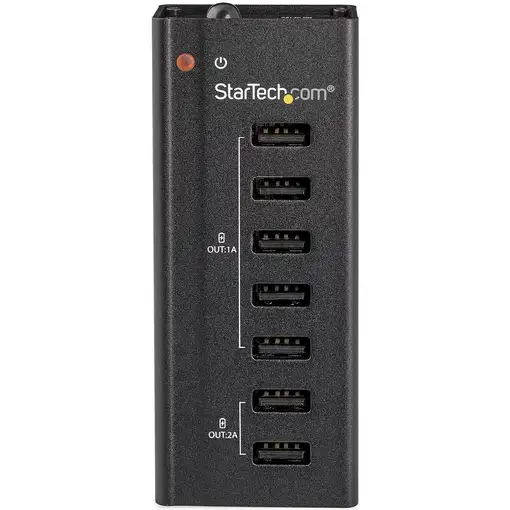 StarTech.com Estación de Carga USB de 7 Puertos Autónoma - 5x Puertos de 1A y 2x P