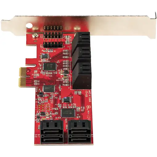 StarTech.com Tarjeta PCIe Controladora SATA de 10 Puertos - Tarjeta de Expansión