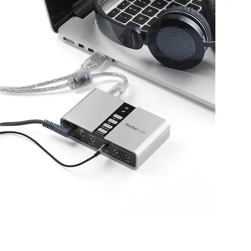 StarTech.com Tarjeta de Sonido 7,1 USB Externa Adaptador Conversor puerto