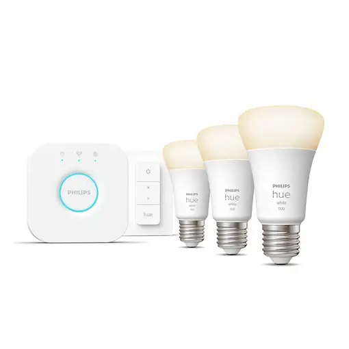 Philips Hue White Kit de inicio: 3 bombillas inteligentes E27 (1100)