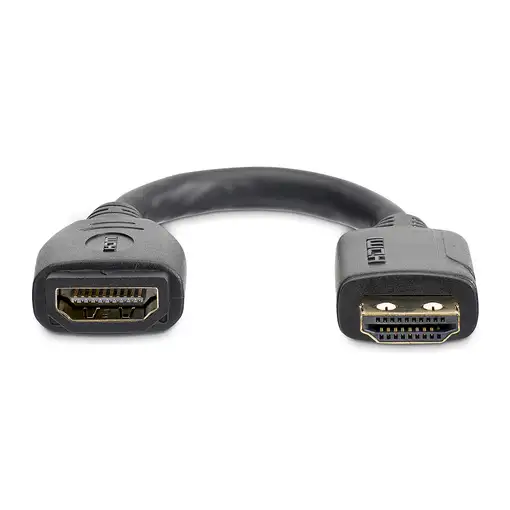 StarTech.com Cable de 15cm de Extensión Alargador HDMI 2.0 de Alta Velocidad