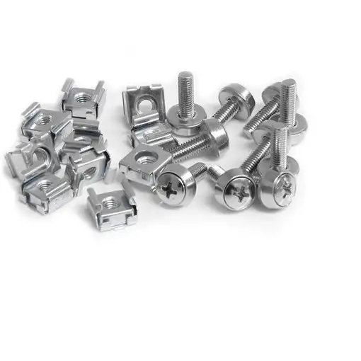 StarTech.com Paquete de 50 Tornillos y Tuercas Enjauladas Cage Nuts M5 para Rack A
