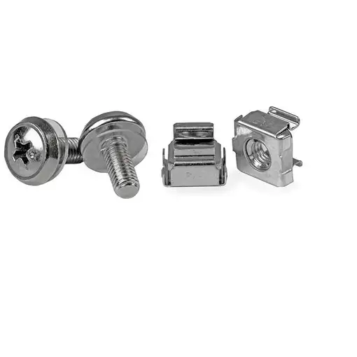 StarTech.com Paquete de 50 Tornillos y Tuercas Enjauladas Cage Nuts M5 para Rack A