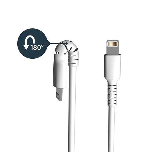 StarTech.com Cable Resistente USB-A a Lightning de 2 m Blanco