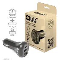 CLUB3D CAC-1921 cargador de dispositivo móvil Portátil Negro Encendedor de cigarri