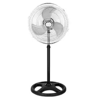 Ventilador de Pie 45.7 cm, 70W, 3 Velocidades, Altura Regulable,Negro