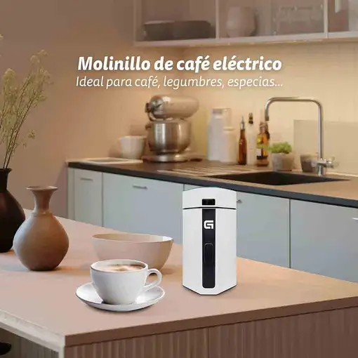 Molinillo de café eléctrico blanco, 150W, 50 g, MO-150BL GRUNKEL
