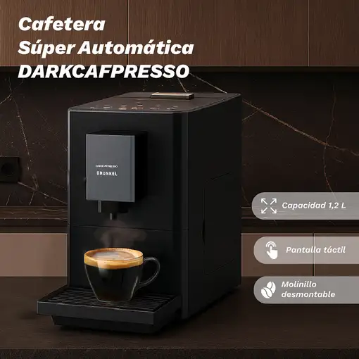 Cafetera superautomática con 20 bares DARKCAFPRESSO GRUNKEL