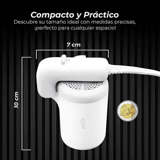 Secador de pelo de viaje, blanco, 400 W, GKL PEARL LITE GRUNKEL