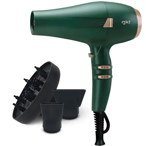 Secador de pelo verde, iónico, 2100 W, GKL NATURE FLOW GRUNKEL