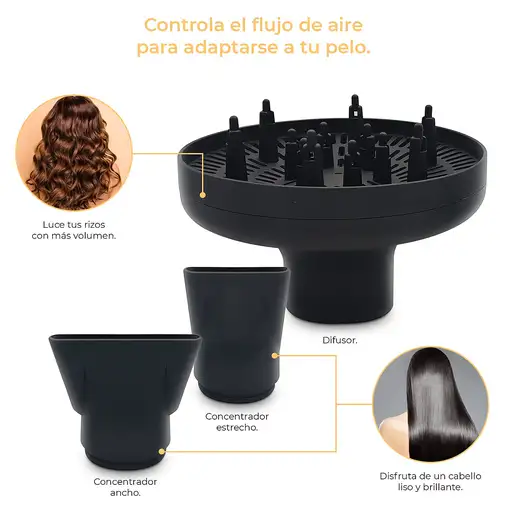 Secador de pelo verde, iónico, 2100 W, GKL NATURE FLOW GRUNKEL