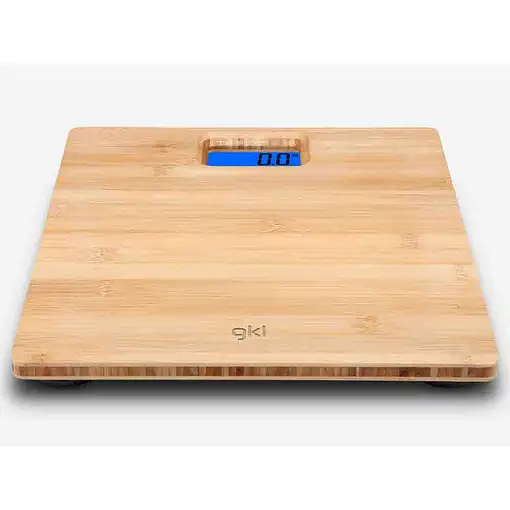 Báscula de baño digital, pantalla LCD, hasta 180 kg, GKL NATURE BAMBOO GRUNKEL