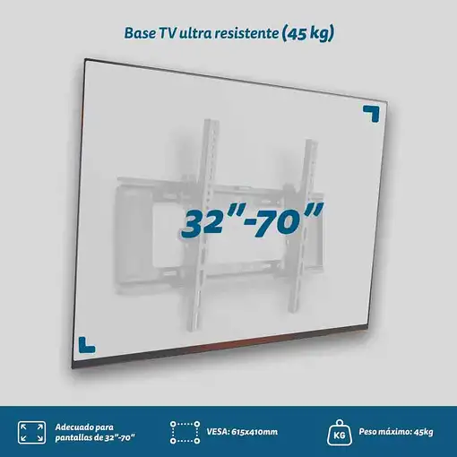 Grunkel SP-61X41IN soporte para TV 177,8 cm (70'') Negro