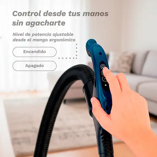 Aspiradora sin bolsa gris, 700 W, con cable, Novavac GRUNKEL