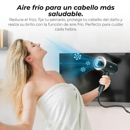 Secador de pelo negro, 1600 W, GKL ONYXRESORT GRUNKEL
