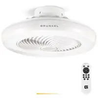 Ventilador de techo blanco con luz led 7W, aspas 50 cm, SKYWIND-20B GRUNKEL