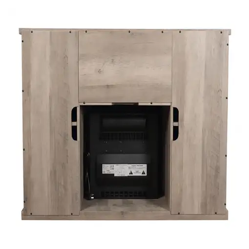 Chimenea eléctrica con mueble aparador rustico  2000W