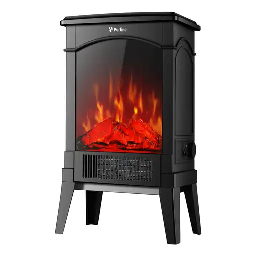 Chimenea eléctrica de suelo compacta 1500 W Chimenea eléctrica de suelo compacta 1500 W