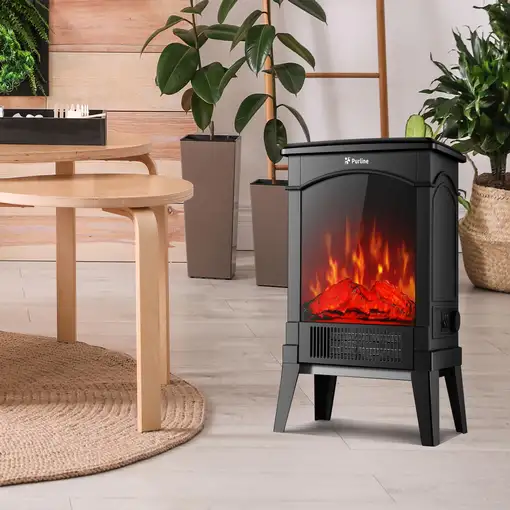 Chimenea eléctrica de suelo compacta 1500 W