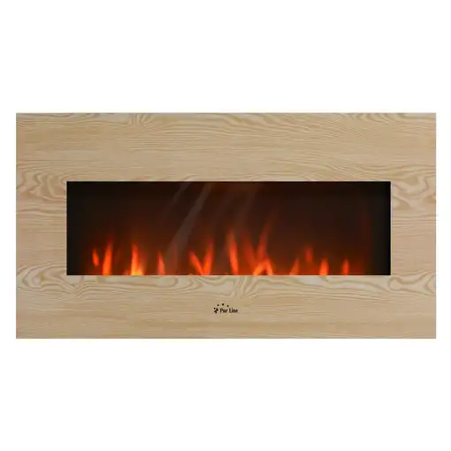 Chimenea Eléctrica Panorámica con luz LED ambiental y panel frontal MDF