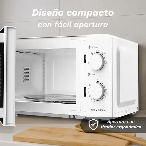 Microondas sin grill blanco, 25L, 850 W, MW-25EASY GRUNKEL