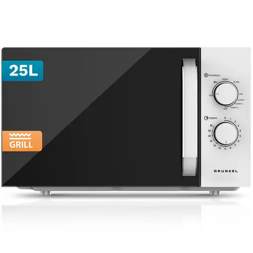 Microondas con grill blanco, 25L, 1000 W, MWG-25GRILL GRUNKEL Microondas con grill blanco, 25L, 1000 W, MWG-25GRILL GRUNKEL