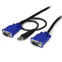 StarTech.com Cable KVM de 3m Ultra Delgado Todo en Uno VGA USB HD15 - 10ft