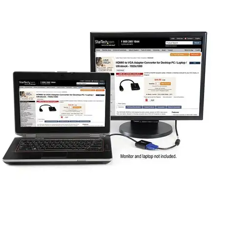 StarTech.com Adaptador Conversor de Vídeo HDMI a VGA HD15 - Cable Convertidor